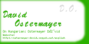 david ostermayer business card